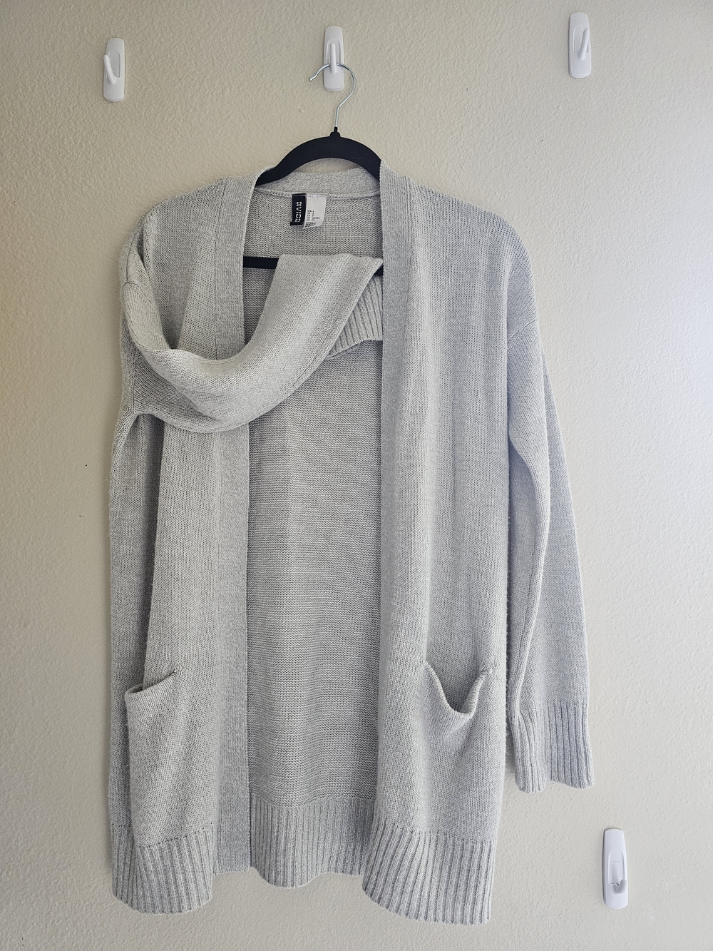 Divided Light Gray Open-Front Cardigan Sweater